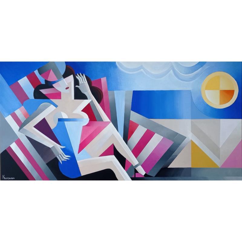 Gemälde Seaside von Gustavsen Karl | Gemälde Figurativ Marine Modus Akt Acryl