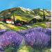 Painting Les lavandes en Provence by Degabriel Véronique | Painting Impressionism Landscapes Oil