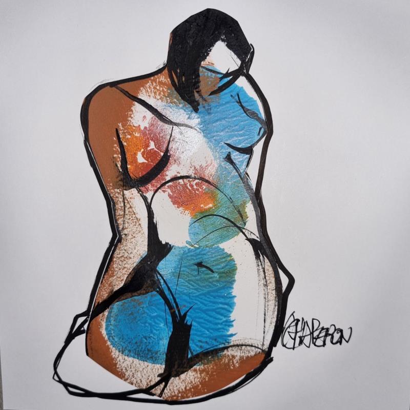 Painting Arc en ciel 2 by Chaperon Martine | Painting Figurative Nude Acrylic