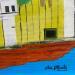 Pintura Les cabanes et le bateau por Du Planty Anne | Pintura Figurativo Marine Arquitectura Acrílico