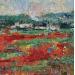 Peinture Coquelicots en Provence par Vaudron | Tableau Figuratif