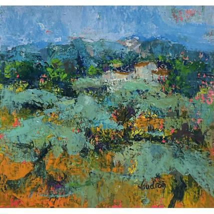 Peinture Les oliviers à Lourmarin par Vaudron | Tableau Figuratif