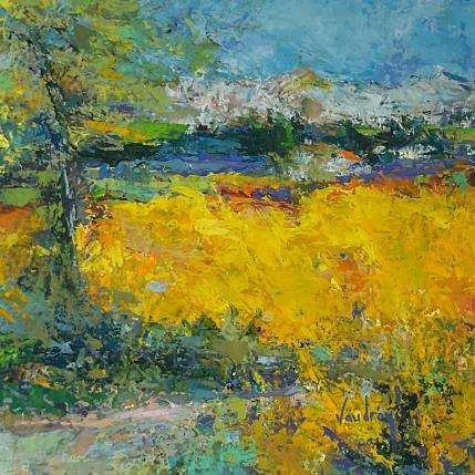 Peinture Le petit chemin vers Mérindol par Vaudron | Tableau Figuratif