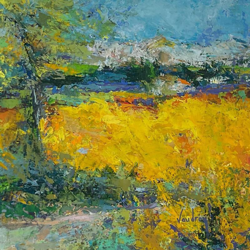 Peinture Le petit chemin vers Mérindol par Vaudron | Tableau Figuratif