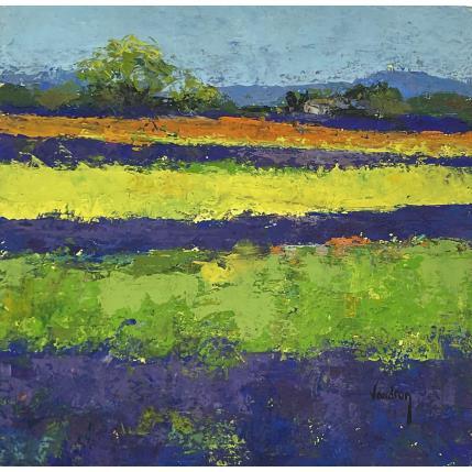 Peinture Les lavandes à Sault par Vaudron | Tableau Figuratif