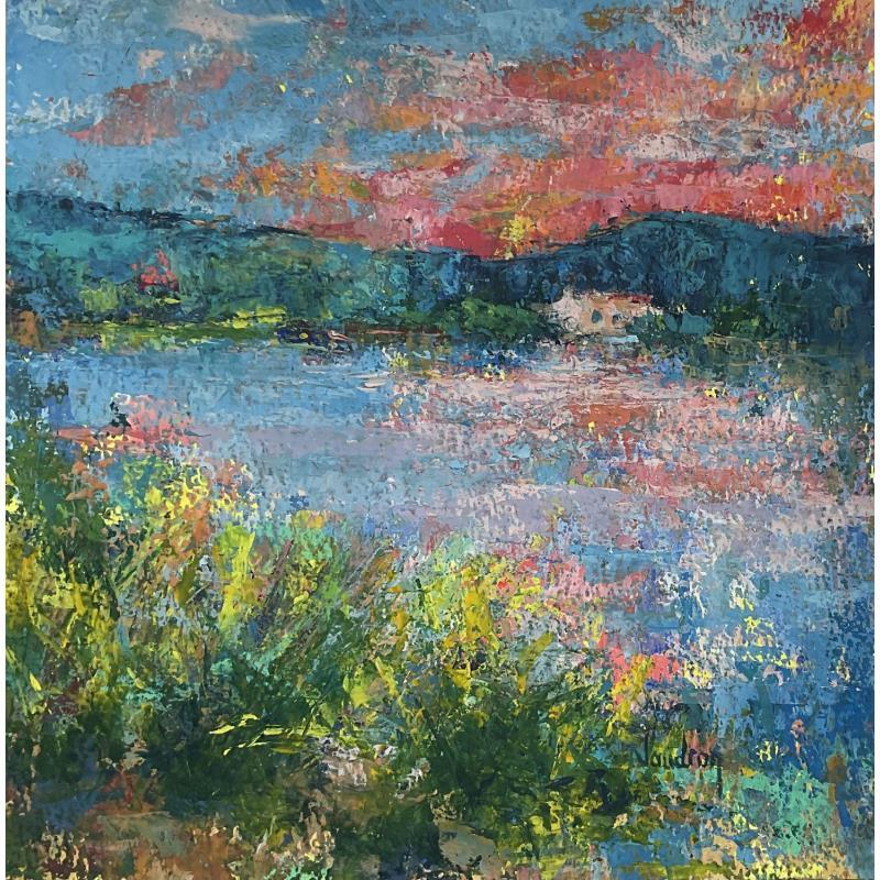 Peinture La Durance un soir par Vaudron | Tableau Figuratif