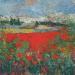 Peinture Coquelicots dans les Alpilles par Vaudron | Tableau Figuratif