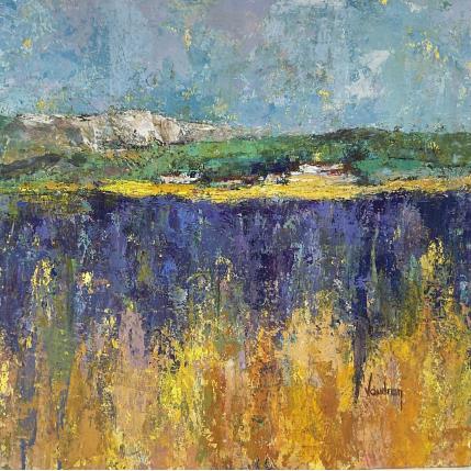 Peinture Les lavandes sur le plateau de Valensole par Vaudron | Tableau Figuratif