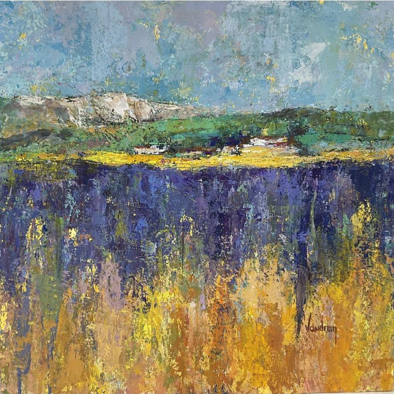 Peinture Les lavandes sur le plateau de Valensole par Vaudron | Tableau Figuratif