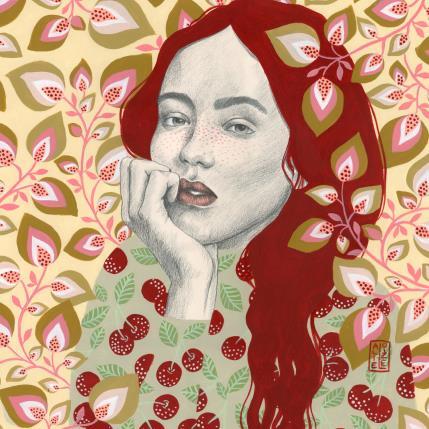 Peinture Adélaïde par Alie Loizel | Tableau Figuratif Acrylique Portraits