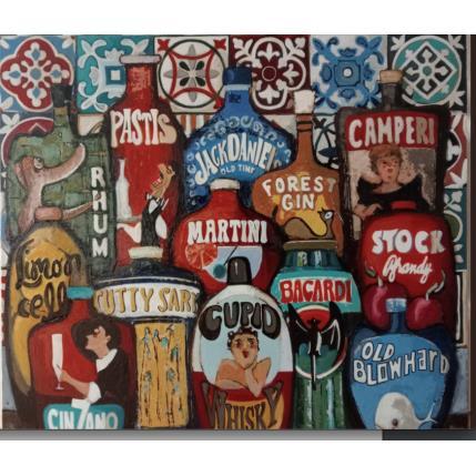 Gemälde Bodega von Villanueva Puigdelliura Natalia | Gemälde Figurativ Öl Stillleben