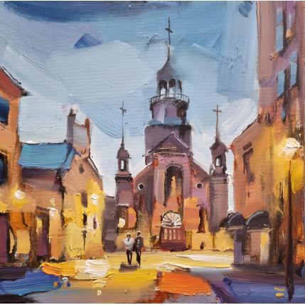 Painting Walk Around Notre-Dame-de-Bon-Secours by Joro | Painting Figurative Oil Urban