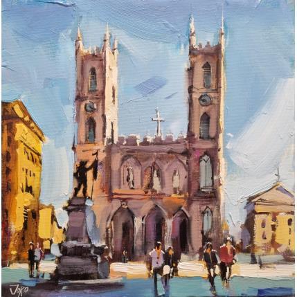 Painting Basilique Notre-Dame de Montréal by Joro | Painting Figurative Oil Urban