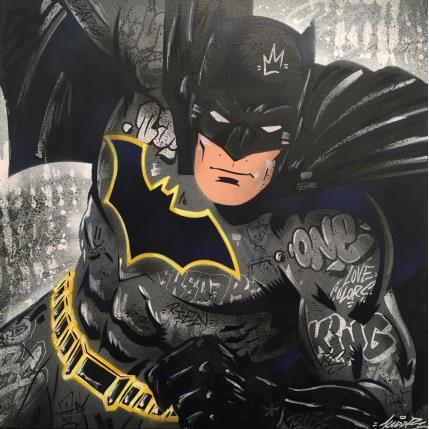 Painting Batman action by Lemoine Mael | Painting Pop-art Acrylic, Graffiti Pop icons