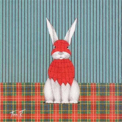 Peinture SPIDER RABBIT 1 par Ann R | Tableau Art naïf Huile Animaux, Icones Pop