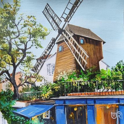 Peinture Le moulin de la galette par Rasa | Tableau Figuratif Acrylique Urbain