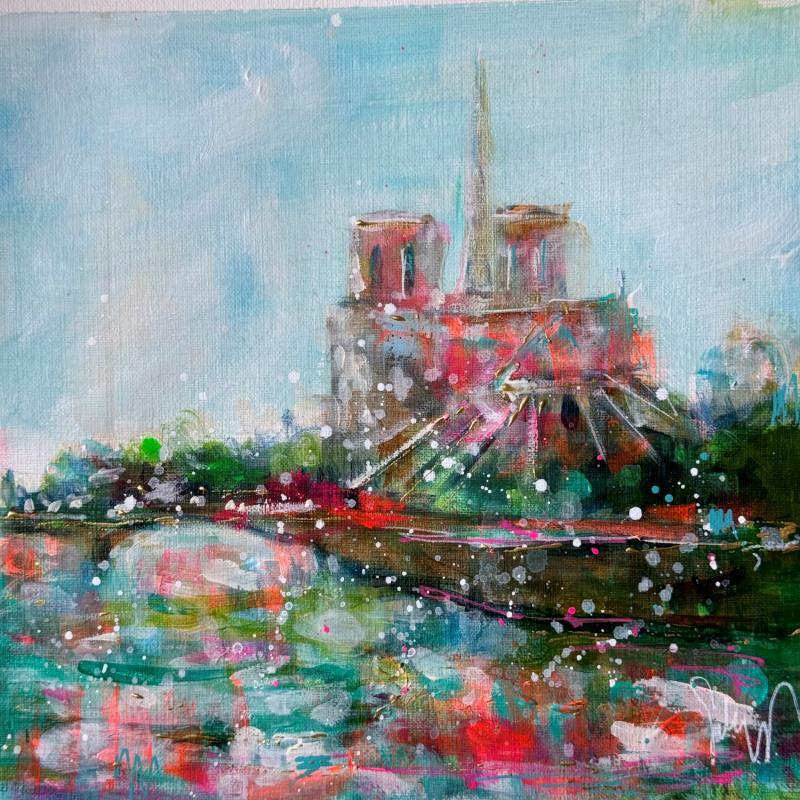Gemälde Notre Dame  von Solveiga | Gemälde Acryl