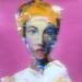 Peinture Visage rose par Yavru Irfan | Tableau Figuratif Huile
