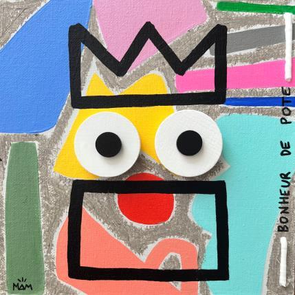 Painting BONHEUR DE POTE by Mam | Painting Pop-art Acrylic Life style, Pop icons, Portrait