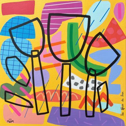 Painting ABSTRACT TULIPES by Mam | Painting Pop-art Acrylic Nature, Pop icons, Society