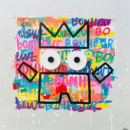 Peinture LE BONHEUR par Mam | Tableau Pop-art Acrylique Icones Pop, Minimaliste, Portraits