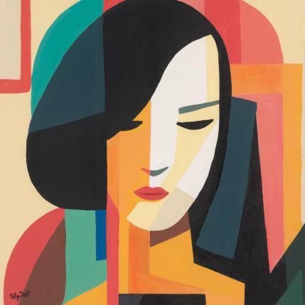 Peinture Nelamora par Billy Dust | Tableau Abstrait Acrylique Portraits