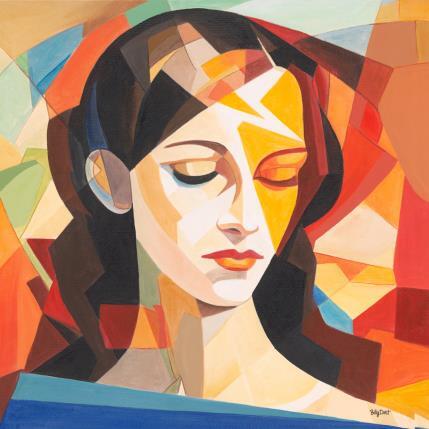 Peinture Jessie par Billy Dust | Tableau Abstrait Acrylique Portraits