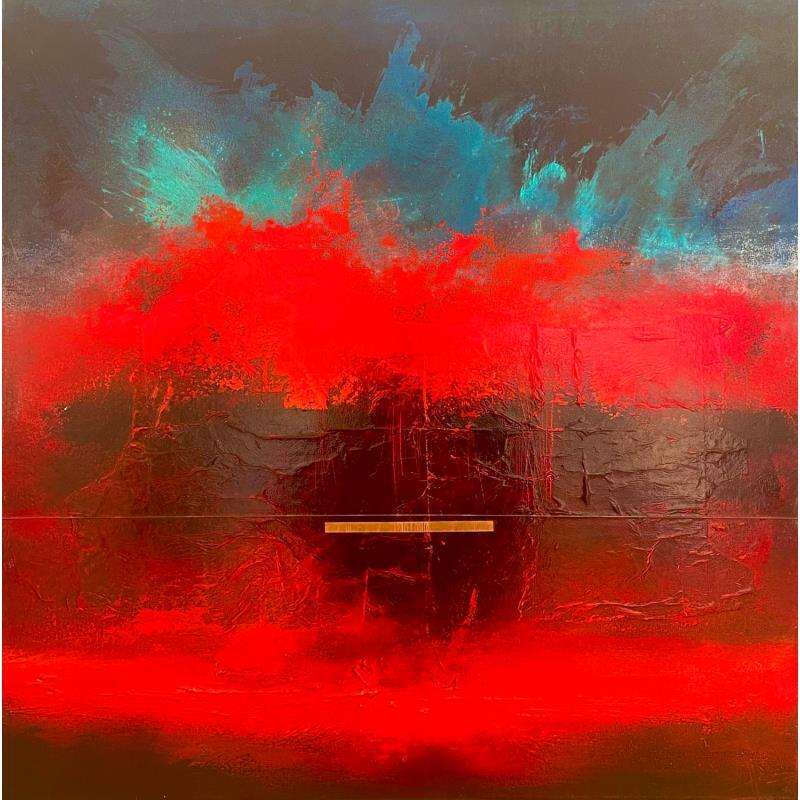 Painting Abstraction 2151 by Hévin Christian | Painting Abstract Minimalist Oil Acrylic Pastel