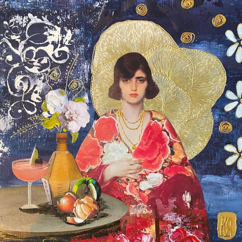 Peinture Maya par Romanelli Karine | Tableau Figuratif Portraits Scènes de vie Acrylique Collage Posca Pastel