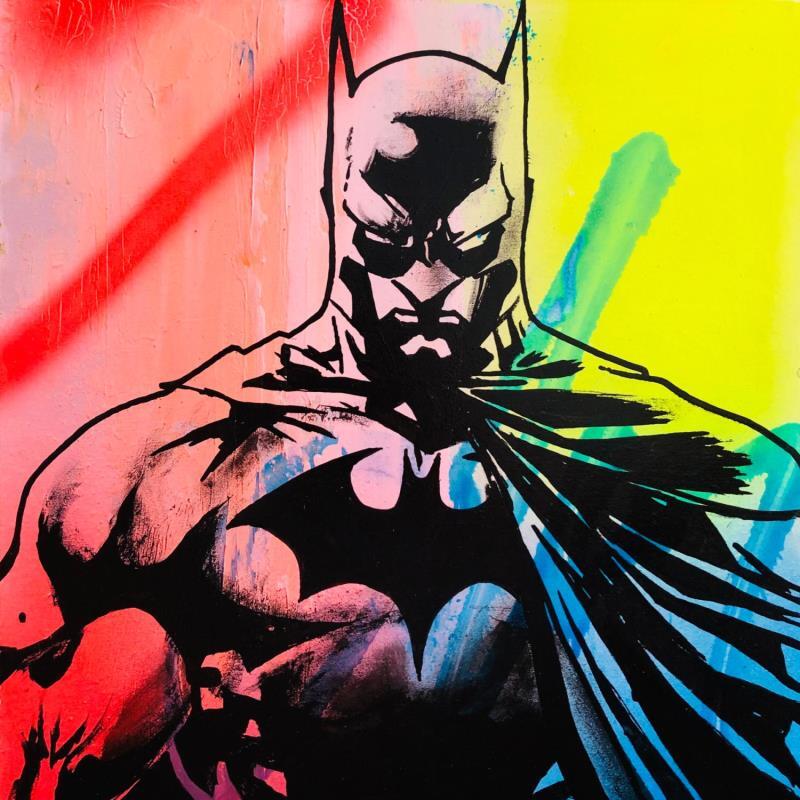 Painting Batman by Mestres Sergi | Painting Pop-art Pop icons Graffiti Acrylic