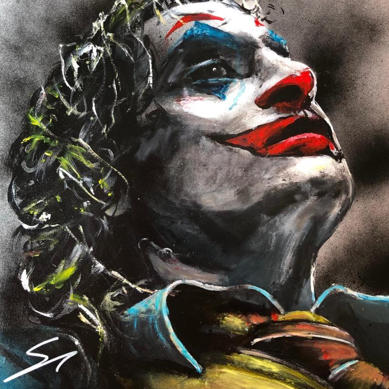 Painting The joker by Mestres Sergi | Painting Pop-art Cinema Pop icons Graffiti Acrylic
