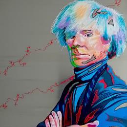 Painting A Warhol by Medeya Lemdiya | Painting Pop-art Acrylic, Metal Pop icons