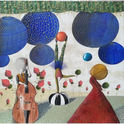 Painting La sonata delicate  by Nai | Painting Surrealism Acrylic, Gluing