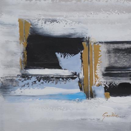 Painting Bleu pastel by Gaultier Dominique | Painting Abstract Oil Minimalist