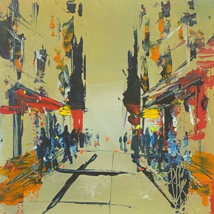 Gemälde En ville von Raffin Christian | Gemälde Figurativ Öl Alltagsszenen