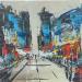 Painting Grand boulevard by Raffin Christian | Painting Figurative Urban Oil