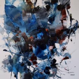 Gemälde Climate changes von Virgis | Gemälde Abstrakt Öl Minimalistisch