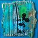 Peinture Mickey surf par Kikayou | Tableau Pop-art Icones Pop Graffiti Acrylique Collage