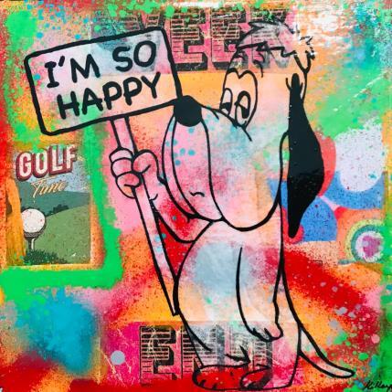 Peinture Droopy happy par Kikayou | Tableau Pop-art Acrylique, Collage, Graffiti Icones Pop