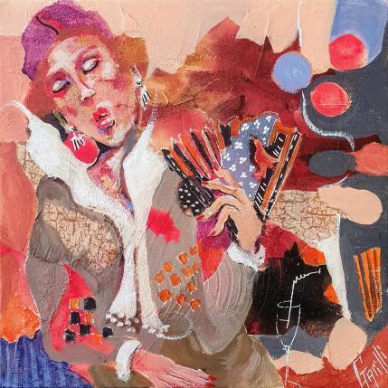 Peinture Bubbles for madame par Garilli Nicole | Tableau Figuratif Acrylique Scènes de vie