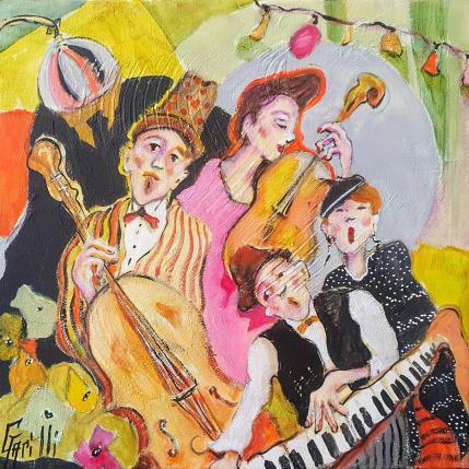 Peinture Happy tavern par Garilli Nicole | Tableau Figuratif Acrylique Scènes de vie
