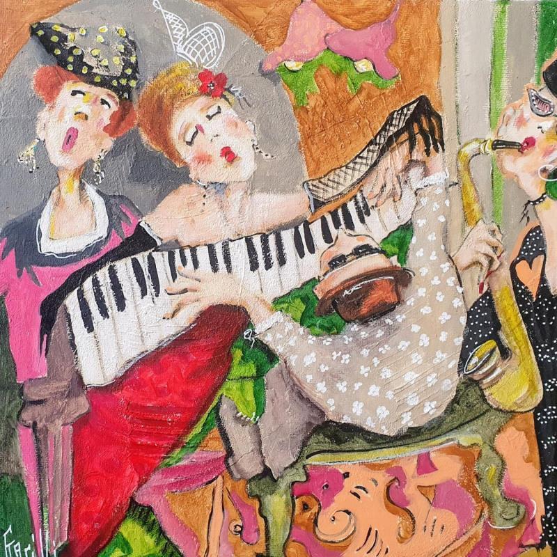 Peinture At a crasy  pace par Garilli Nicole | Tableau Figuratif Scènes de vie Acrylique