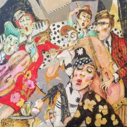 Painting Swing melody by Garilli Nicole | Painting Figurative Acrylic Life style