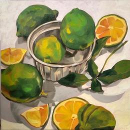 Gemälde lime explosion von Ulrich Julia | Gemälde