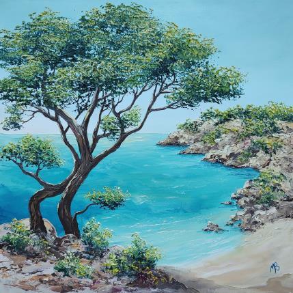 Pintura La crique por Blandin Magali | Pintura Figurativo Aceite Paisajes