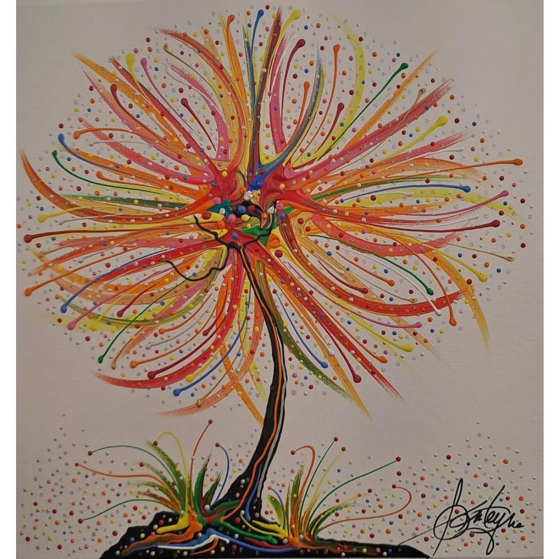 Gemälde La vie avec toi à Dijon von Fonteyne David | Gemälde Figurativ Minimalistisch Acryl