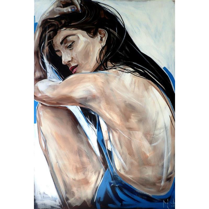 Peinture Patience par Mü | Tableau Figuratif Portraits Scènes de vie Acrylique