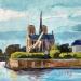 Pintura I remember Notre Dame por Brooksby | Pintura Figurativo Paisajes Aceite