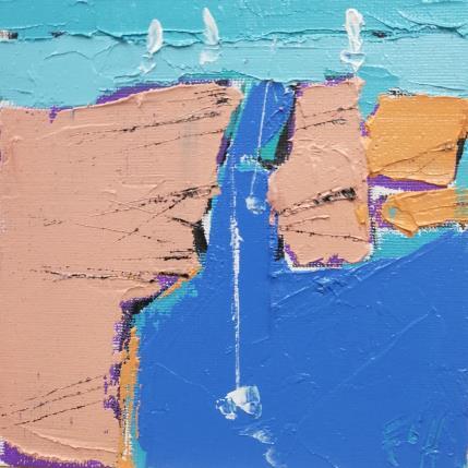 Painting Les trois voiles by L'huillier Françis | Painting Figurative Oil Marine