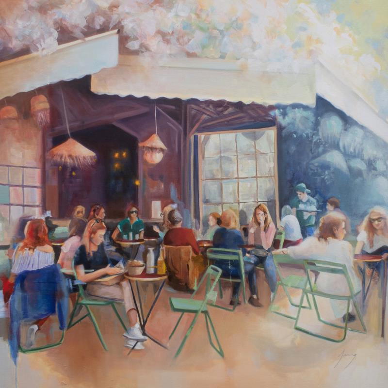 Peinture Maison Sauvage par Jung François | Tableau Figuratif Urbain Scènes de vie Huile